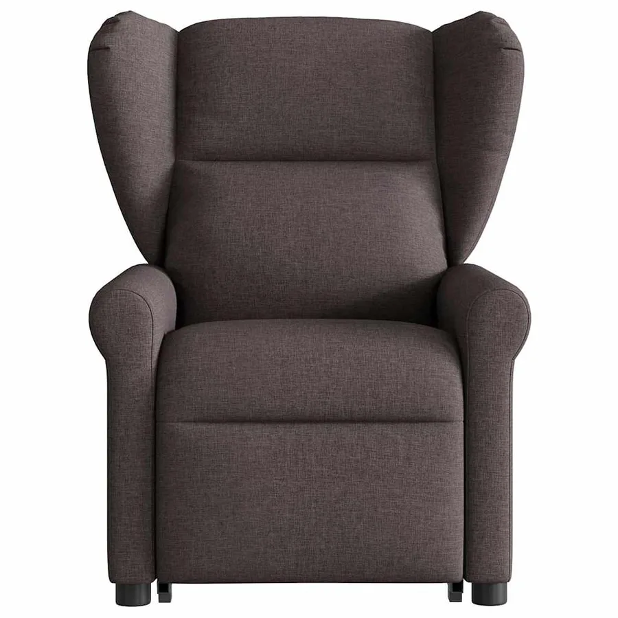 Fauteuil inclinable électrique marron foncé tissu - 4