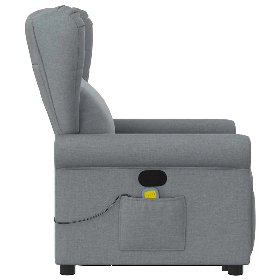 Fauteuil de massage inclinable Gris clair Tissu - 5