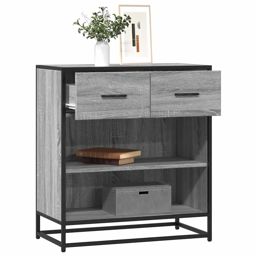Buffet sonoma gris 68x35x76 cm bois d'ingénierie