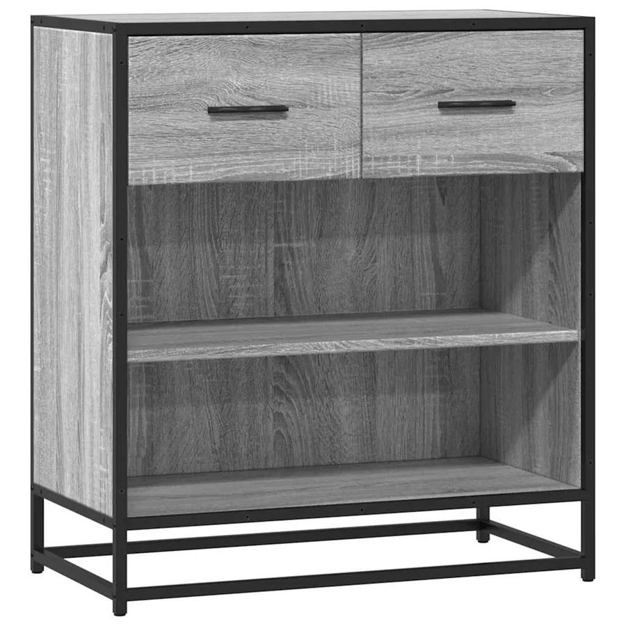 Buffet sonoma gris 68x35x76 cm bois d'ingénierie - 2