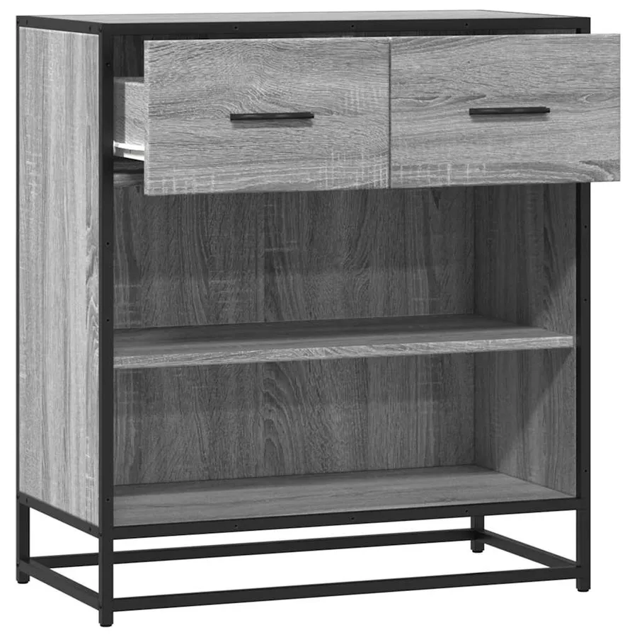 Buffet sonoma gris 68x35x76 cm bois d'ingénierie - 7