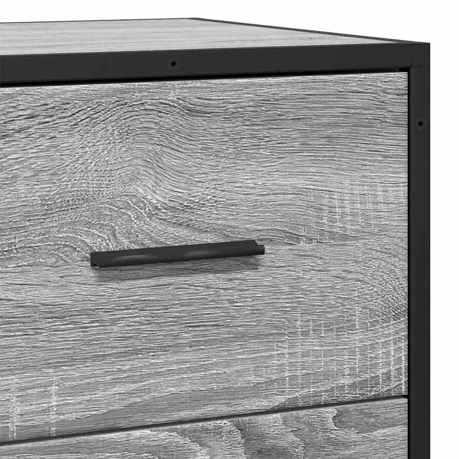 Buffet sonoma gris 68x35x76 cm bois d'ingénierie - 8
