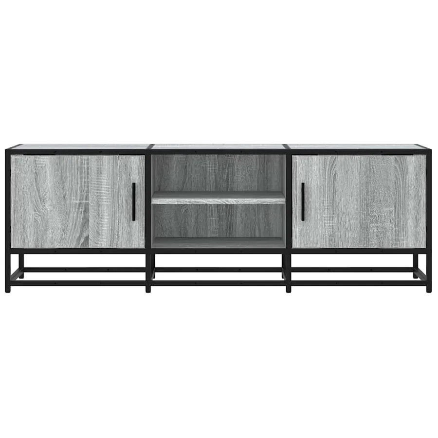 Meuble TV sonoma gris 120x35x41 cm bois d'ingénierie et métal - 4