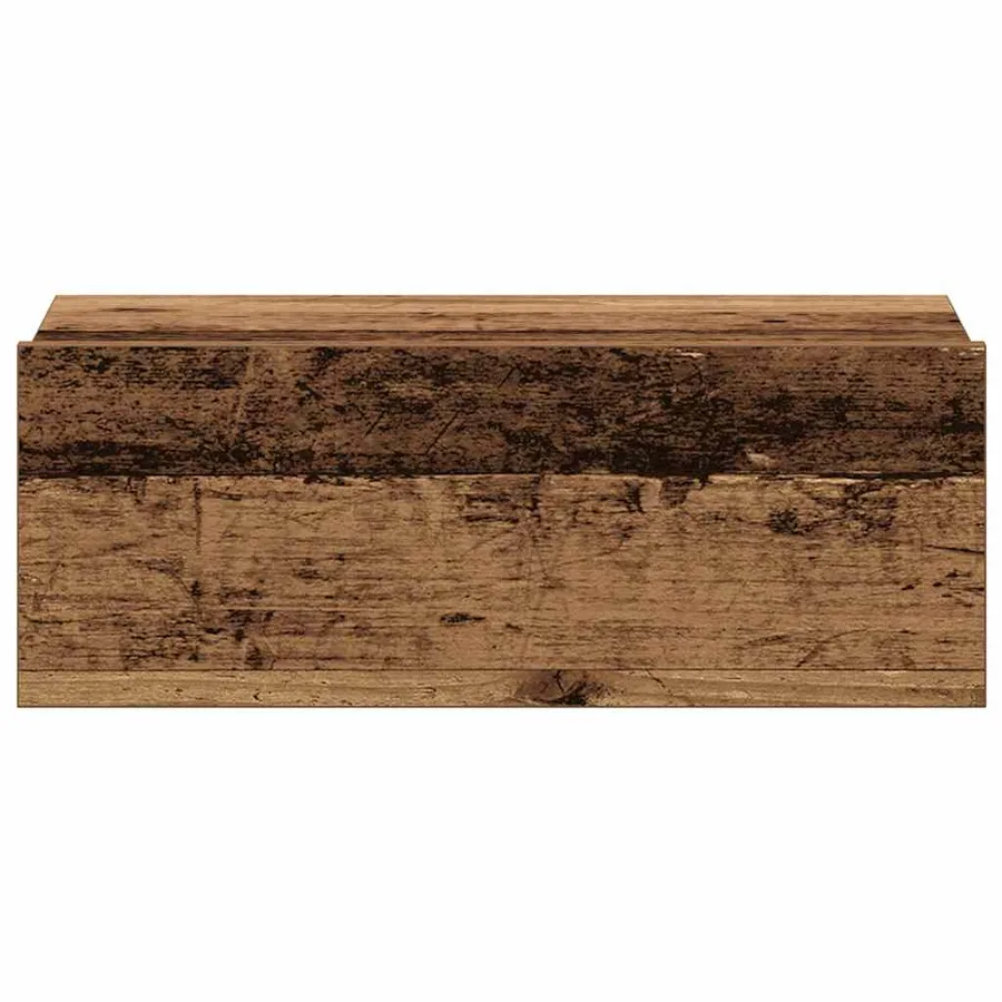 Table de chevet flottante vieux bois bois d'ingénierie - 6