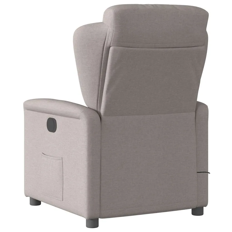 Fauteuil de massage inclinable Taupe Tissu - 5