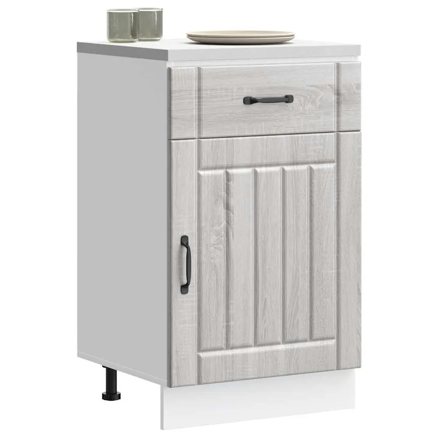 Armoire de cuisine Lucca sonoma gris bois ingénierie