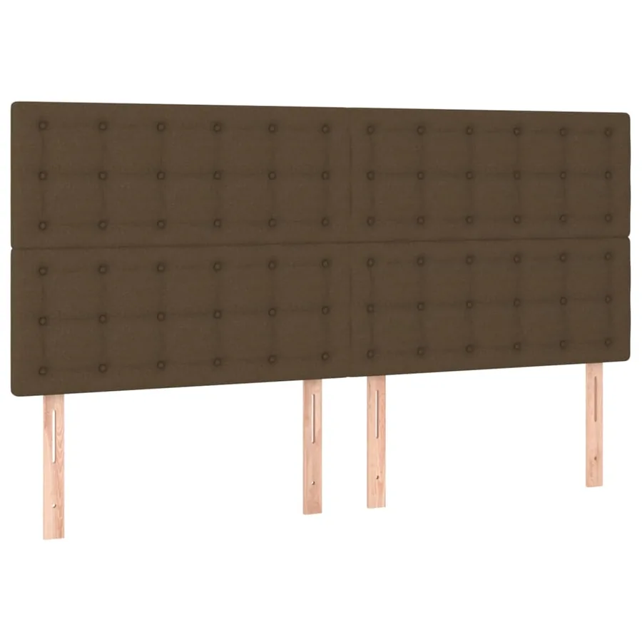 Sommier à lattes de lit avec matelas Marron foncé 200x200 cm - 6