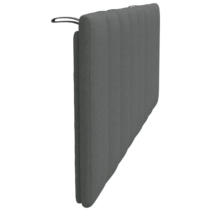 Coussin de tête de lit Hanko gris foncé 140 cm tissu - 5