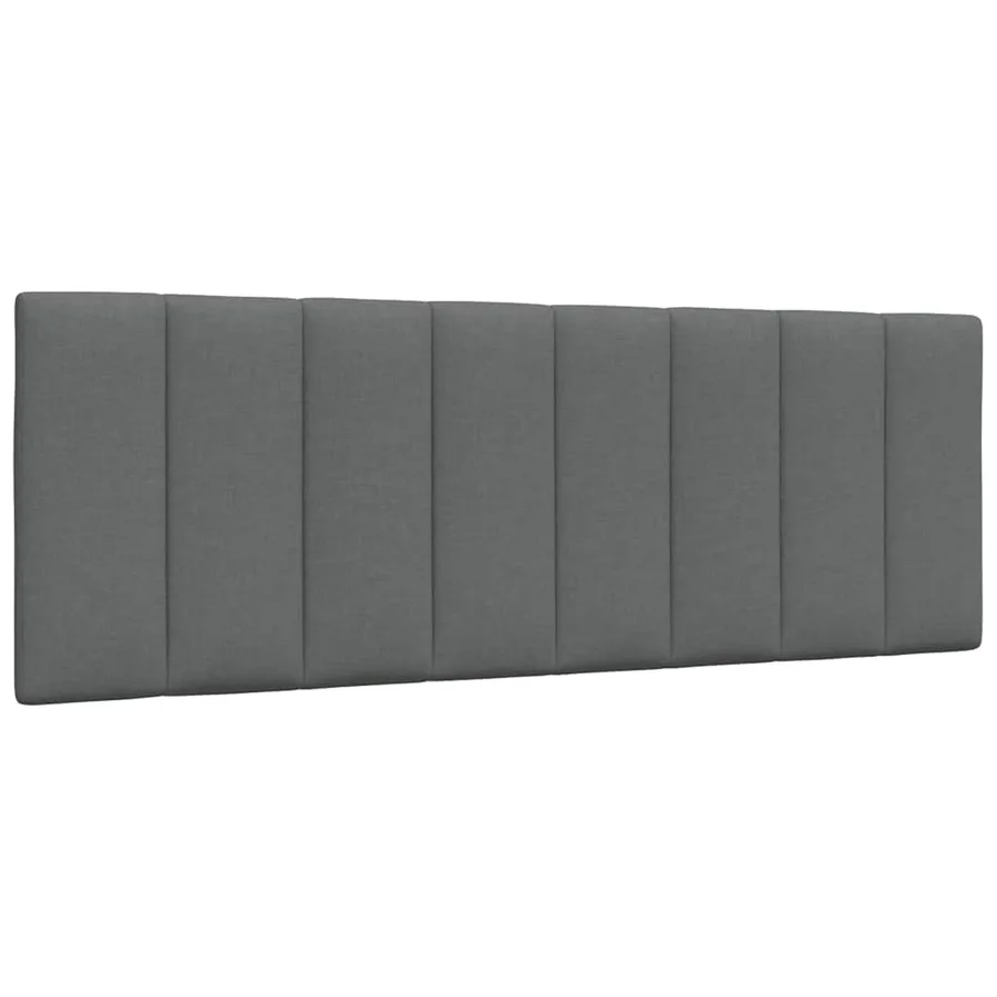 Cadre de lit sans matelas Hanko gris foncé 140x190 cm tissu - 6