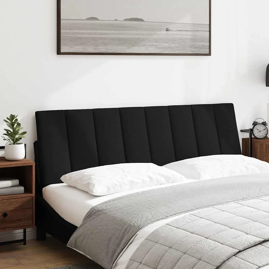 Coussin de tête de lit Hanko noir 160 cm tissu - 2