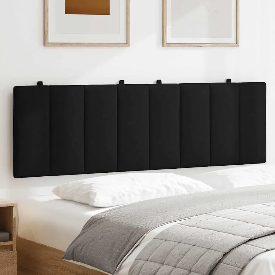 Coussin de tête de lit Hanko noir 160 cm tissu - 3