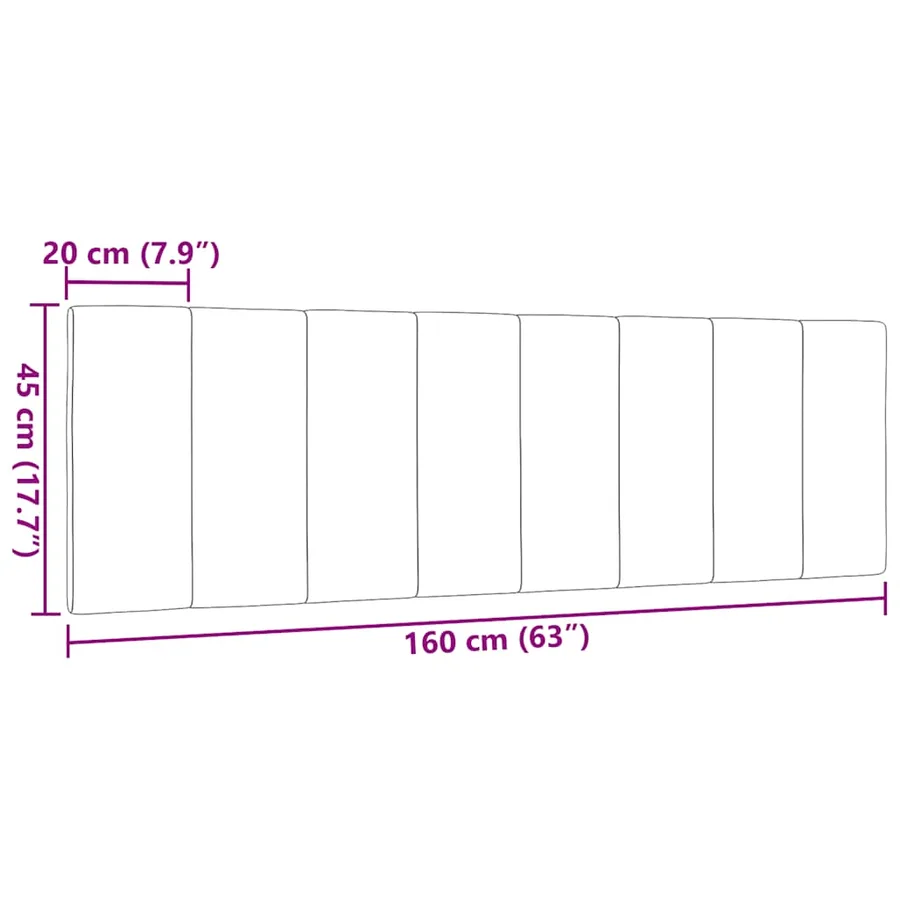 Coussin de tête de lit Hanko noir 160 cm tissu - 9
