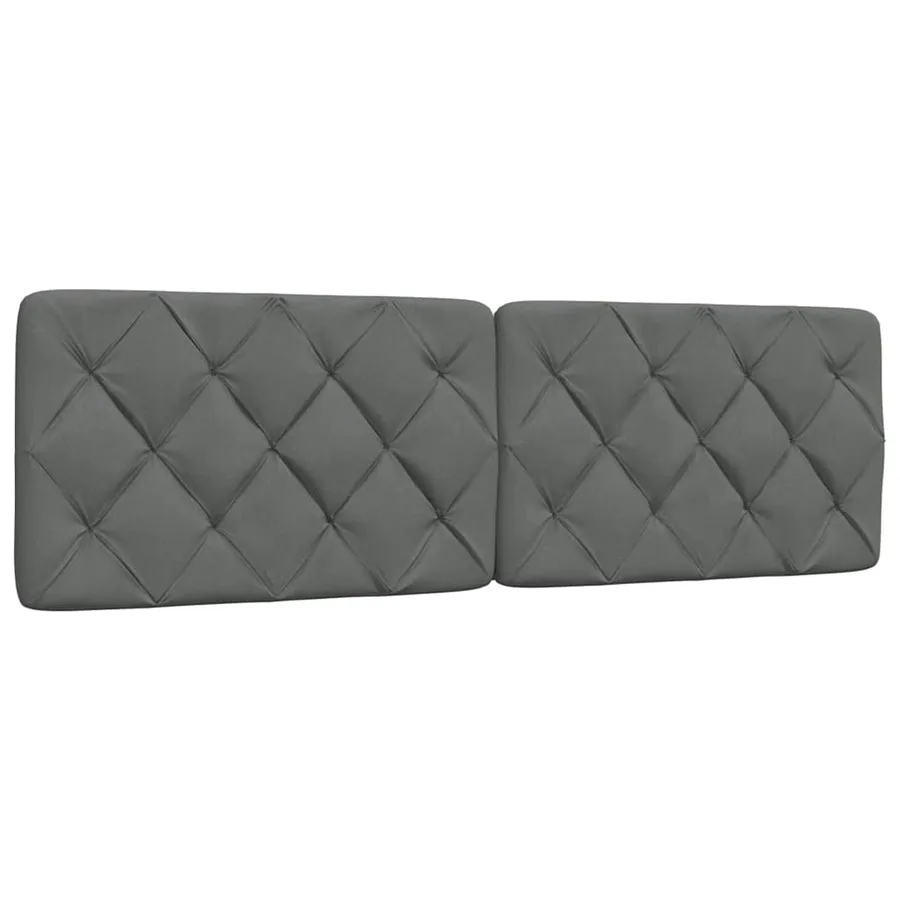 Cadre de lit sans matelas gris foncé 160x200 cm tissu - 7