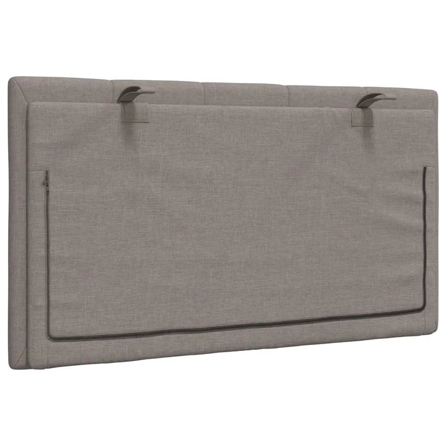 Coussin de tête de lit Hanko taupe 80 cm tissu - 6