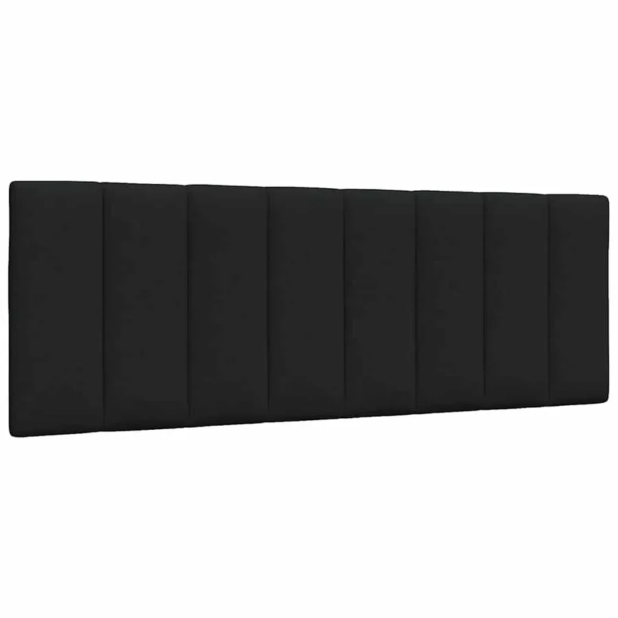 Cadre de lit sans matelas Hanko noir 140x200 cm tissu - 6