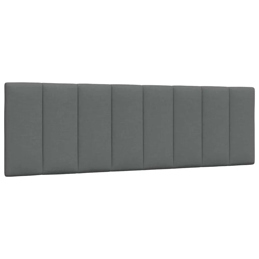 Cadre de lit sans matelas Hanko gris foncé 160x200 cm tissu - 8
