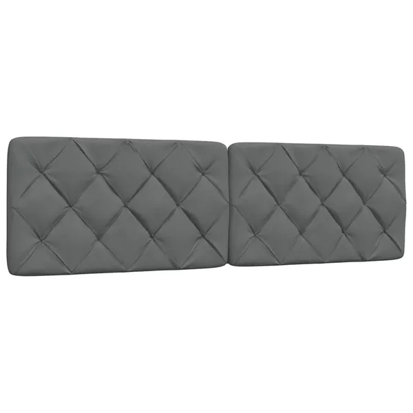 Coussin de tête de lit gris foncé 180 cm tissu