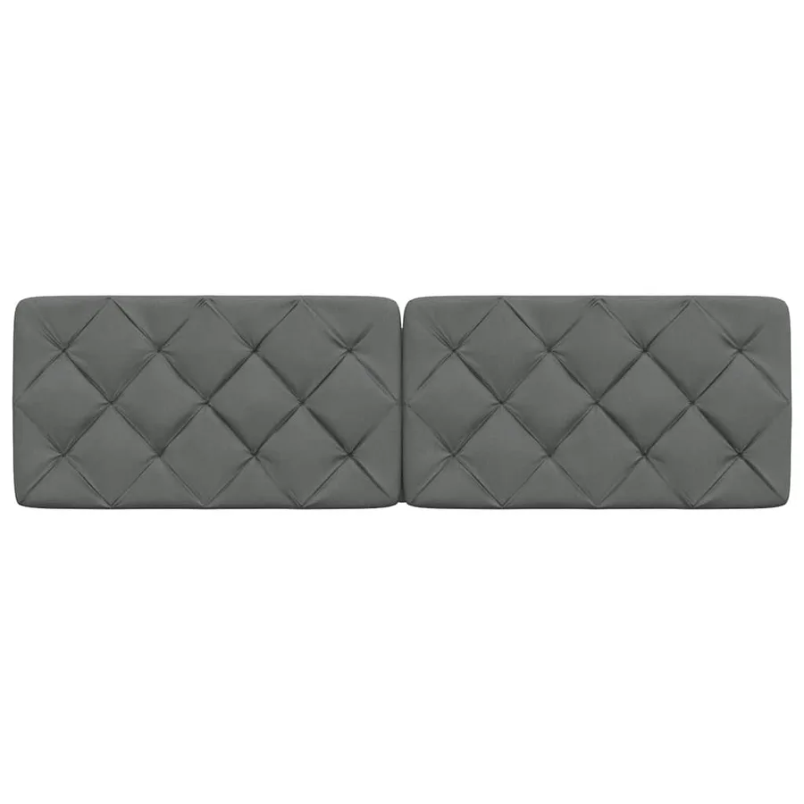 Coussin de tête de lit gris foncé 180 cm tissu - 4