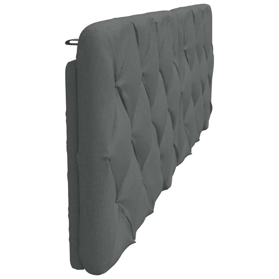 Coussin de tête de lit gris foncé 180 cm tissu - 5