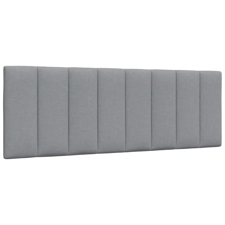 Lit avec matelas Hanko gris clair 140x200 cm tissu - 9
