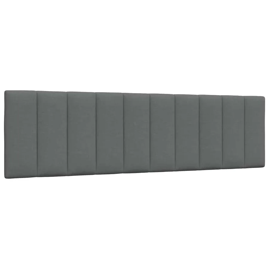 Lit avec matelas Hanko gris foncé 180x200 cm tissu - 9