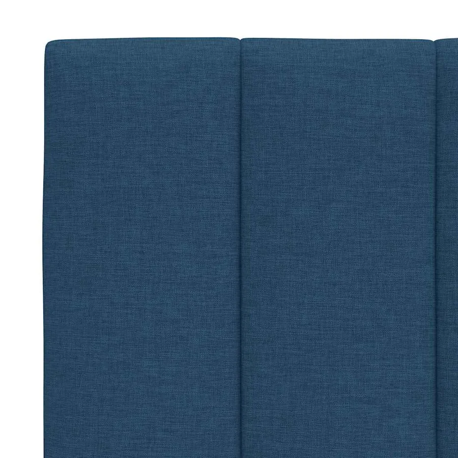 Cadre de lit sans matelas Hanko bleu 180x200 cm tissu - 12