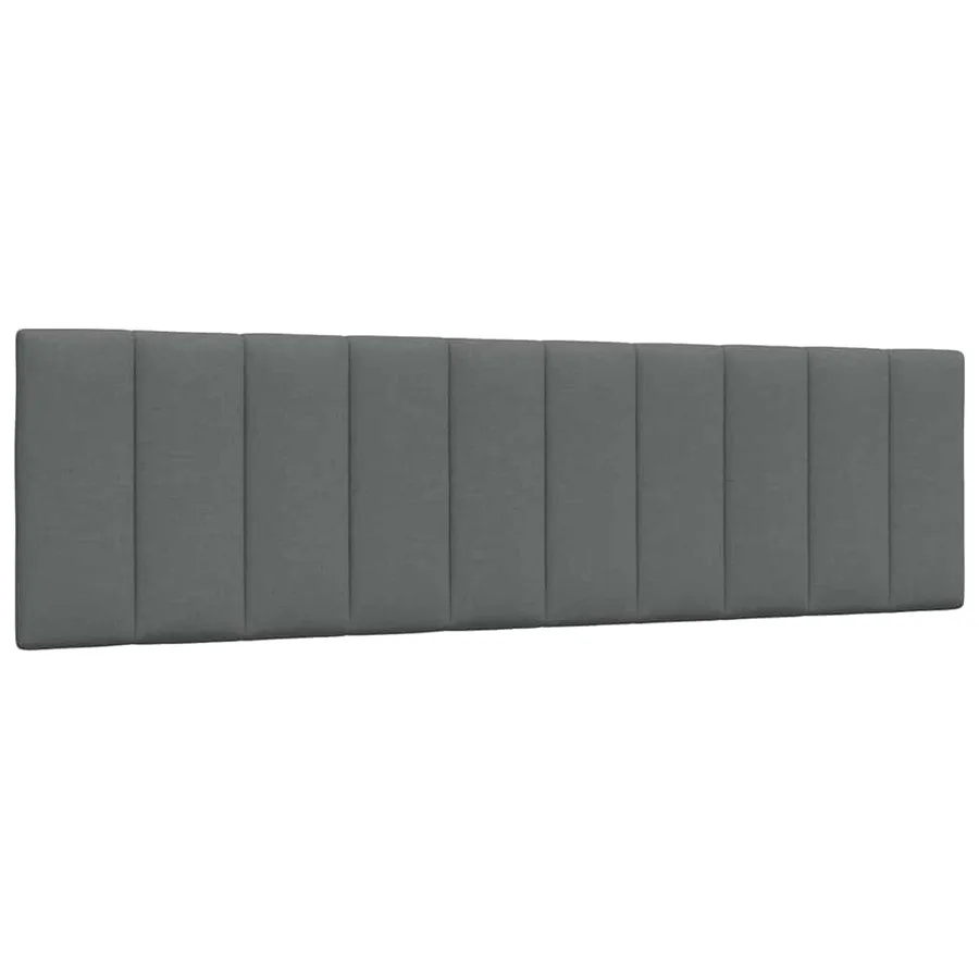 Cadre de lit sans matelas Hanko gris foncé 180x200 cm tissu - 8
