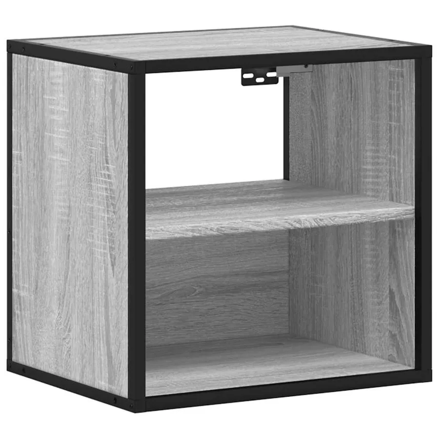 Table de chevet murale sonoma gris 40x31x39,5 cm - 2