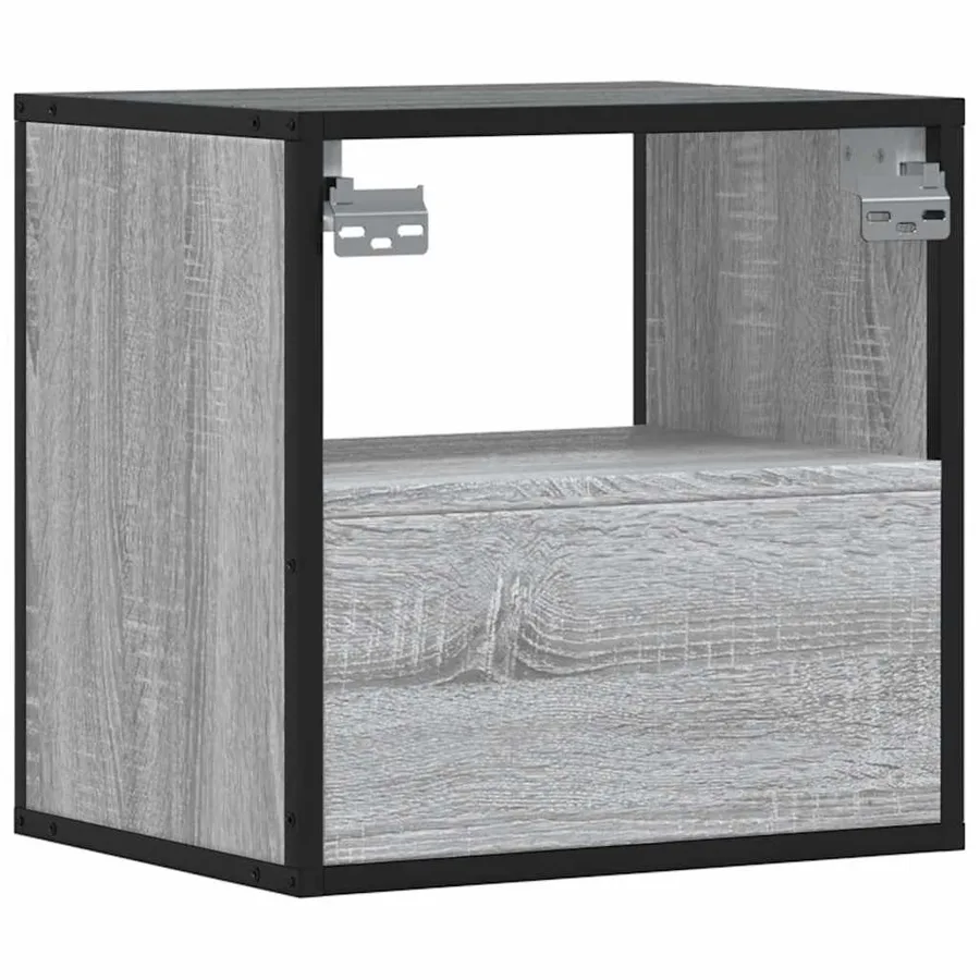 Table de chevet murale sonoma gris 40x31x39,5 cm - 7