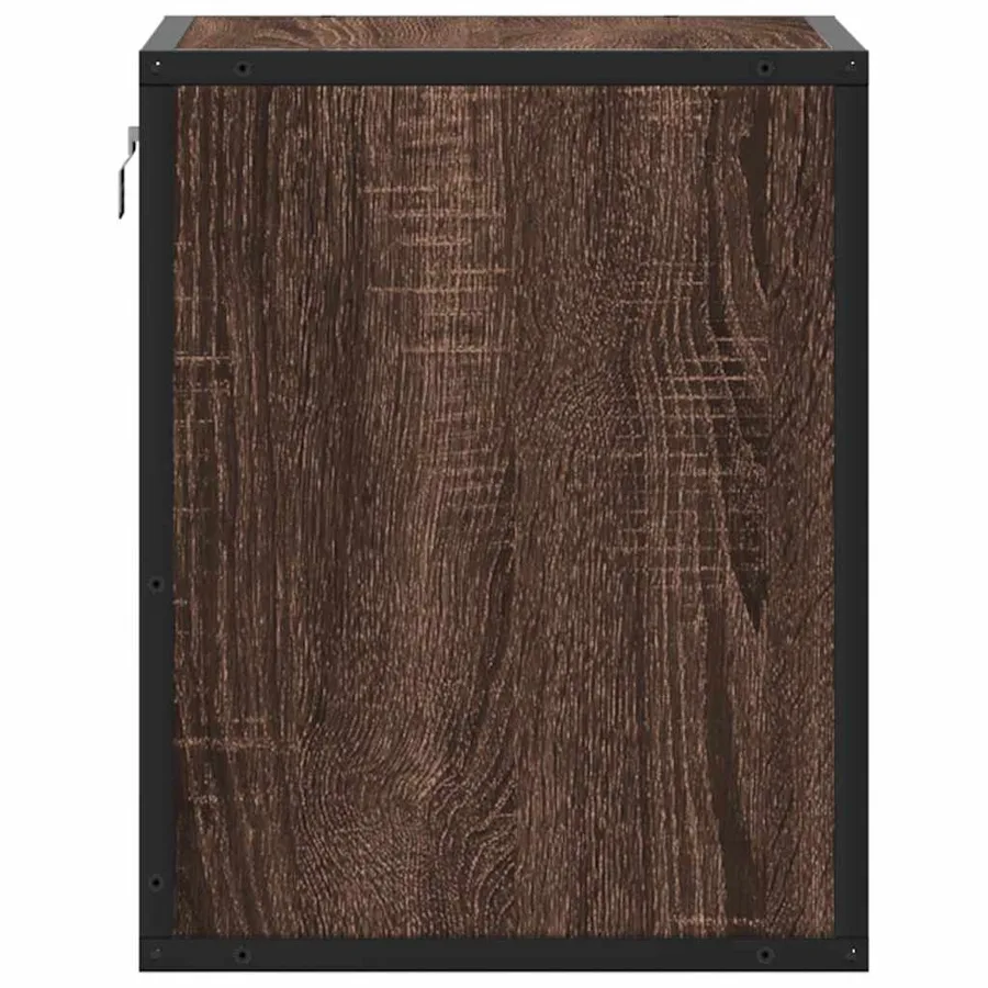 Table de chevet murale chêne marron 40x31x39,5 cm - 6