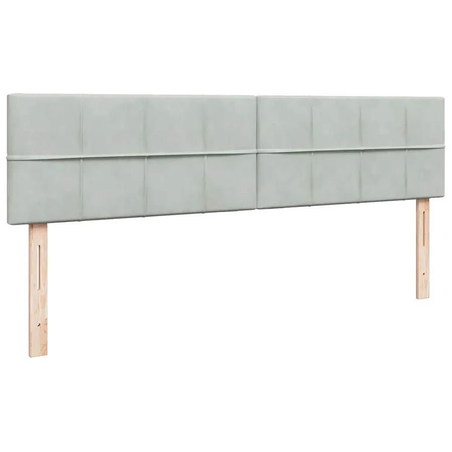 Cadre de lit ottoman avec matelas gris clair 200x200 cm velours - 7