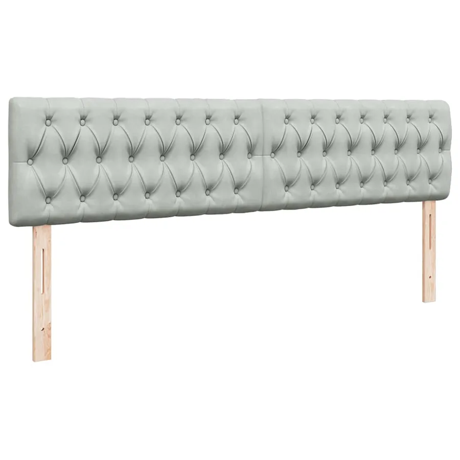 Cadre de lit ottoman avec matelas gris clair 200x200 cm velours - 8
