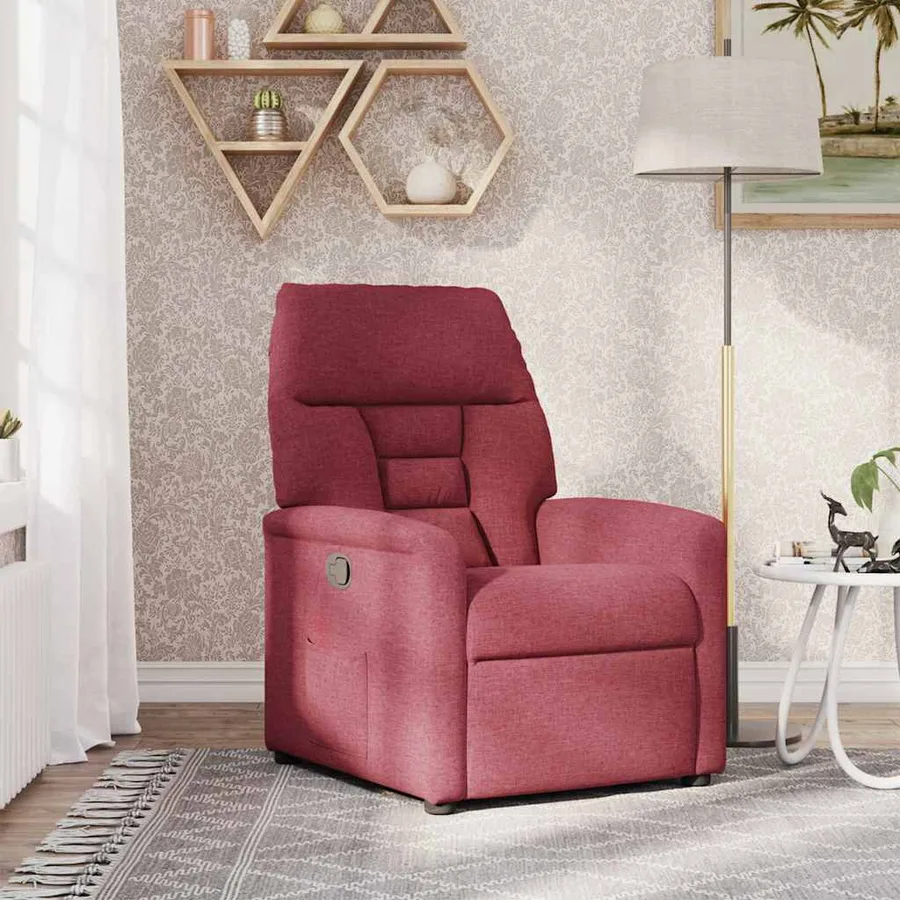 Fauteuil inclinable Rouge bordeaux Tissu - 2