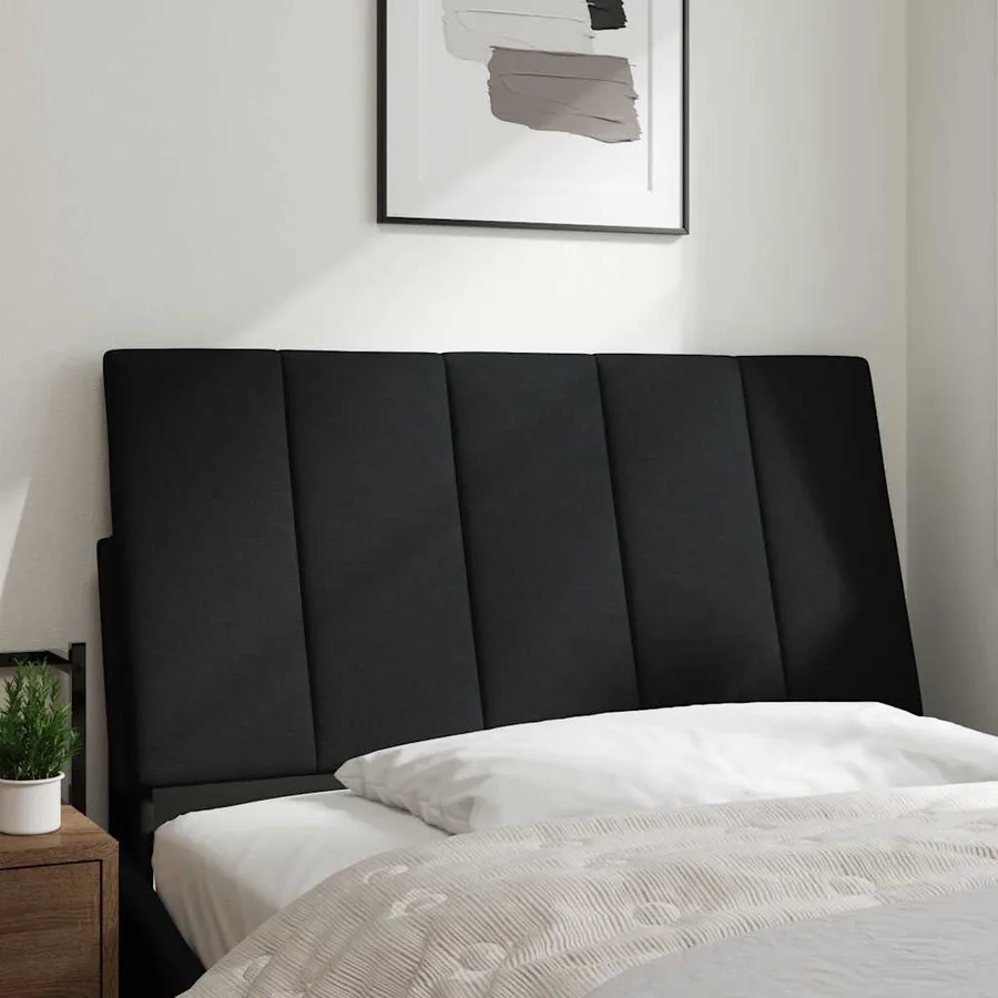 Coussin de tête de lit Hanko noir 100 cm tissu - 2