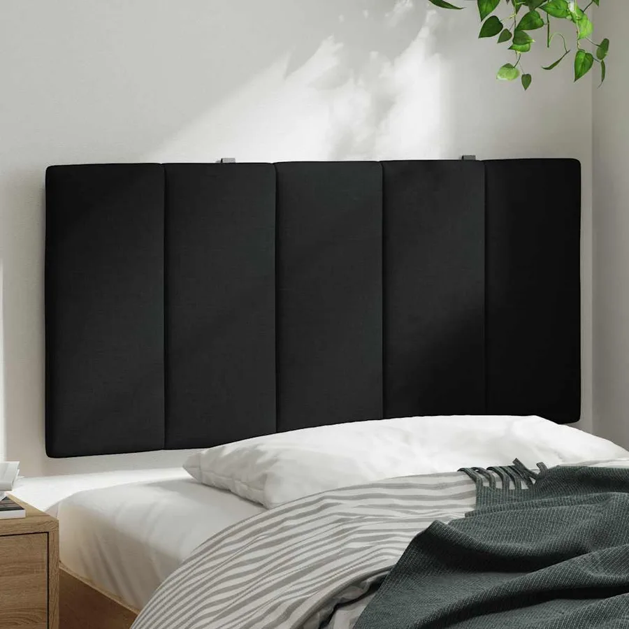 Coussin de tête de lit Hanko noir 100 cm tissu - 3