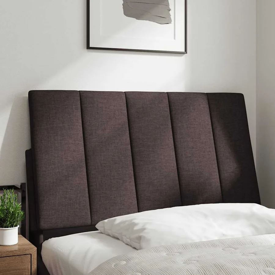 Coussin de tête de lit Hanko marron foncé 90 cm tissu - 2