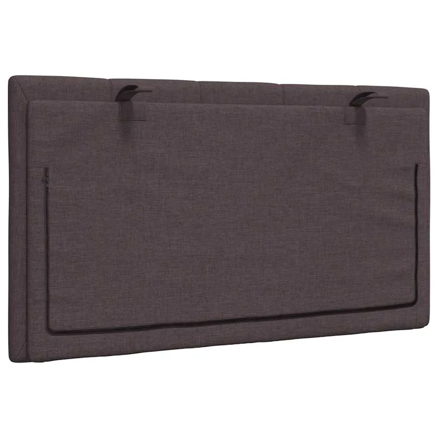 Coussin de tête de lit Hanko marron foncé 90 cm tissu - 6