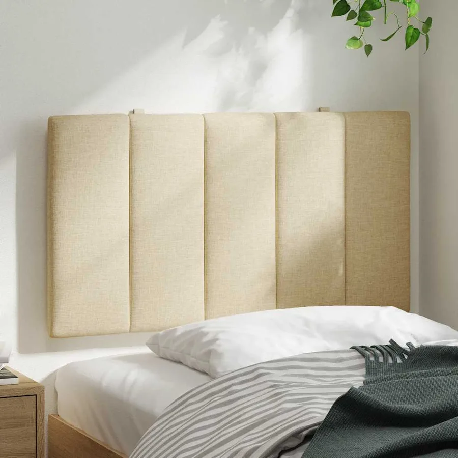 Coussin de tête de lit Hanko crème 90 cm tissu - 3