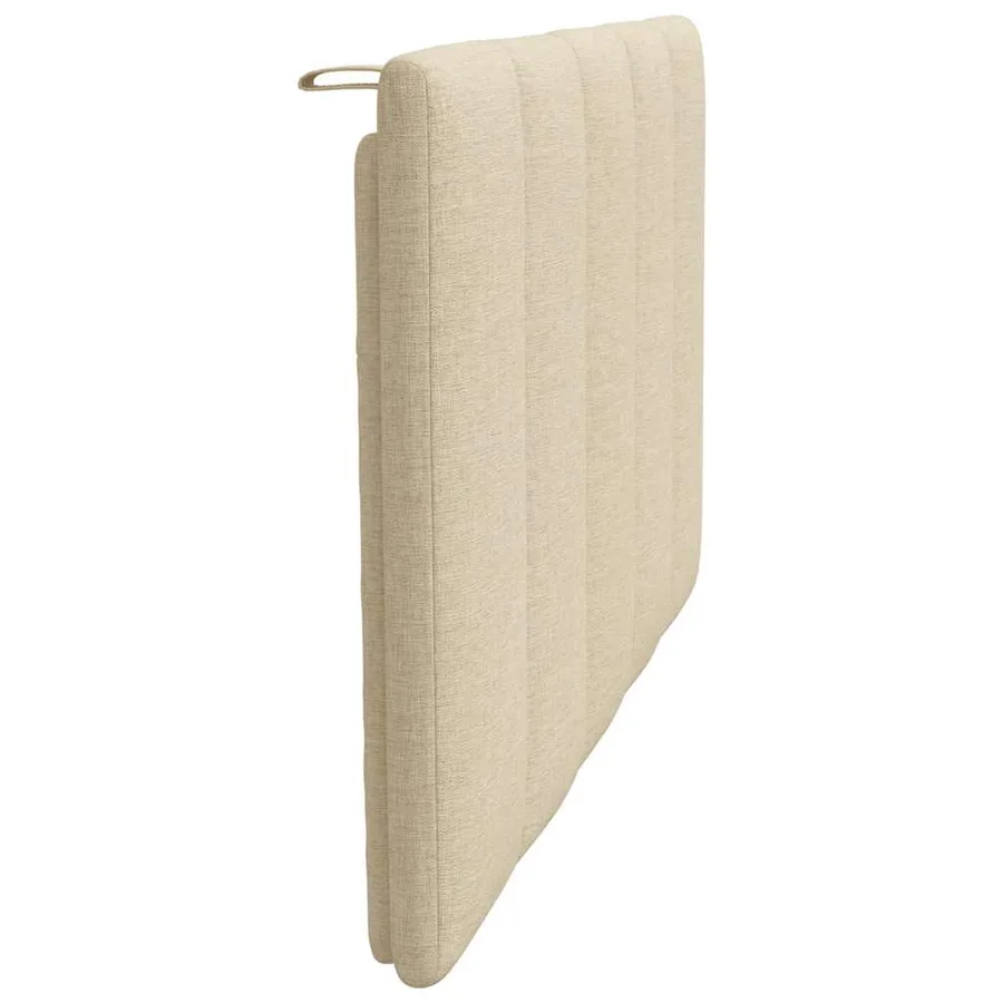 Coussin de tête de lit Hanko crème 90 cm tissu - 5
