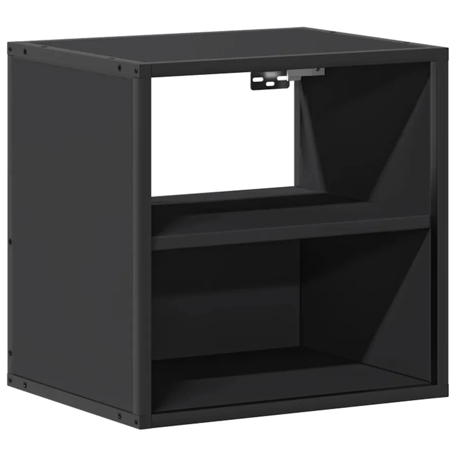 Table de chevet murale noir 40x31x39,5 cm - 2