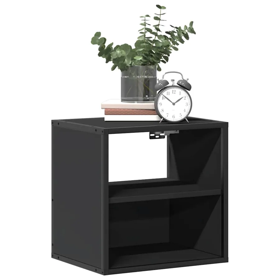 Table de chevet murale noir 40x31x39,5 cm - 4
