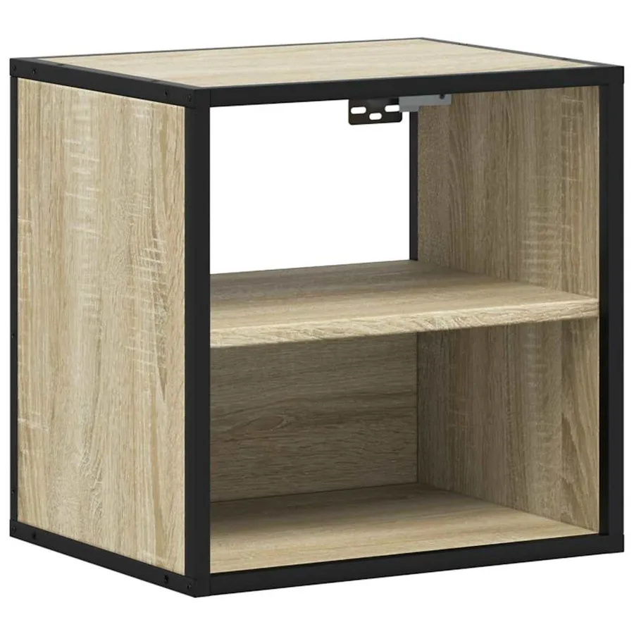 Table de chevet murale chêne sonoma 40x31x39,5 cm - 2
