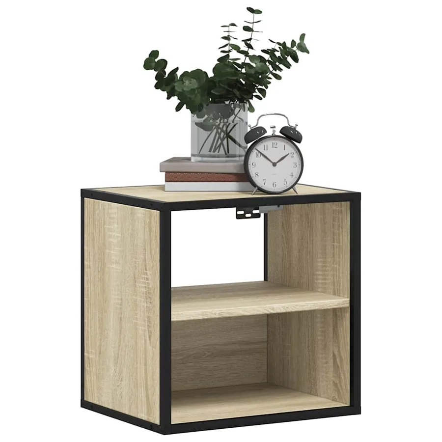 Table de chevet murale chêne sonoma 40x31x39,5 cm - 4