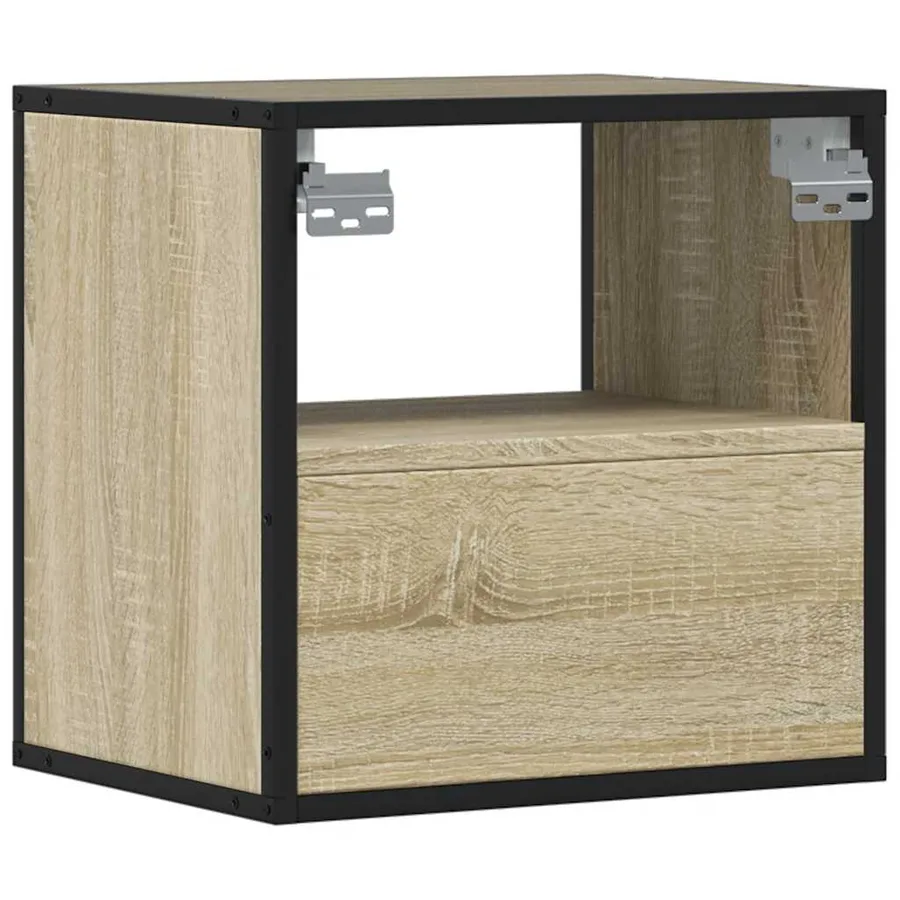 Table de chevet murale chêne sonoma 40x31x39,5 cm - 7