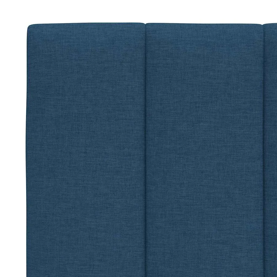 Lit avec matelas Hanko bleu 80x200 cm tissu - 11