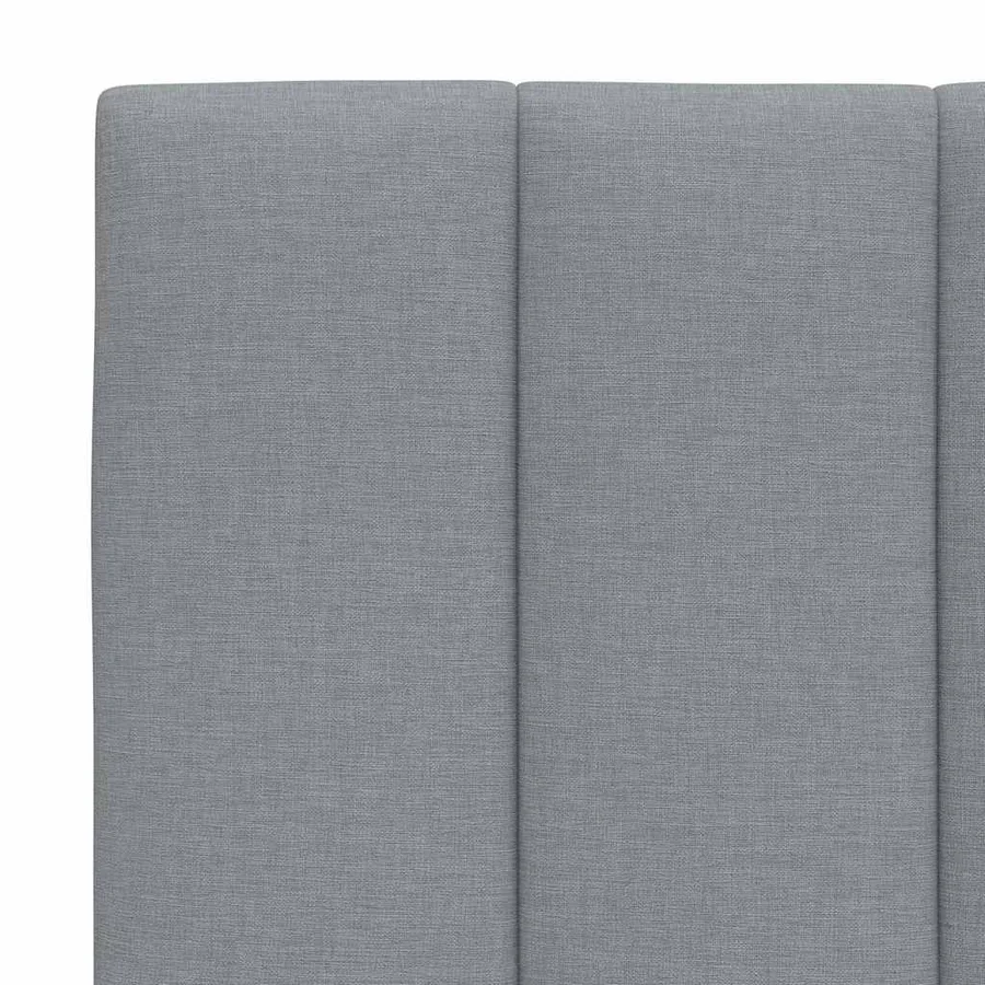 Lit avec matelas Hanko gris clair 100x200 cm tissu - 11