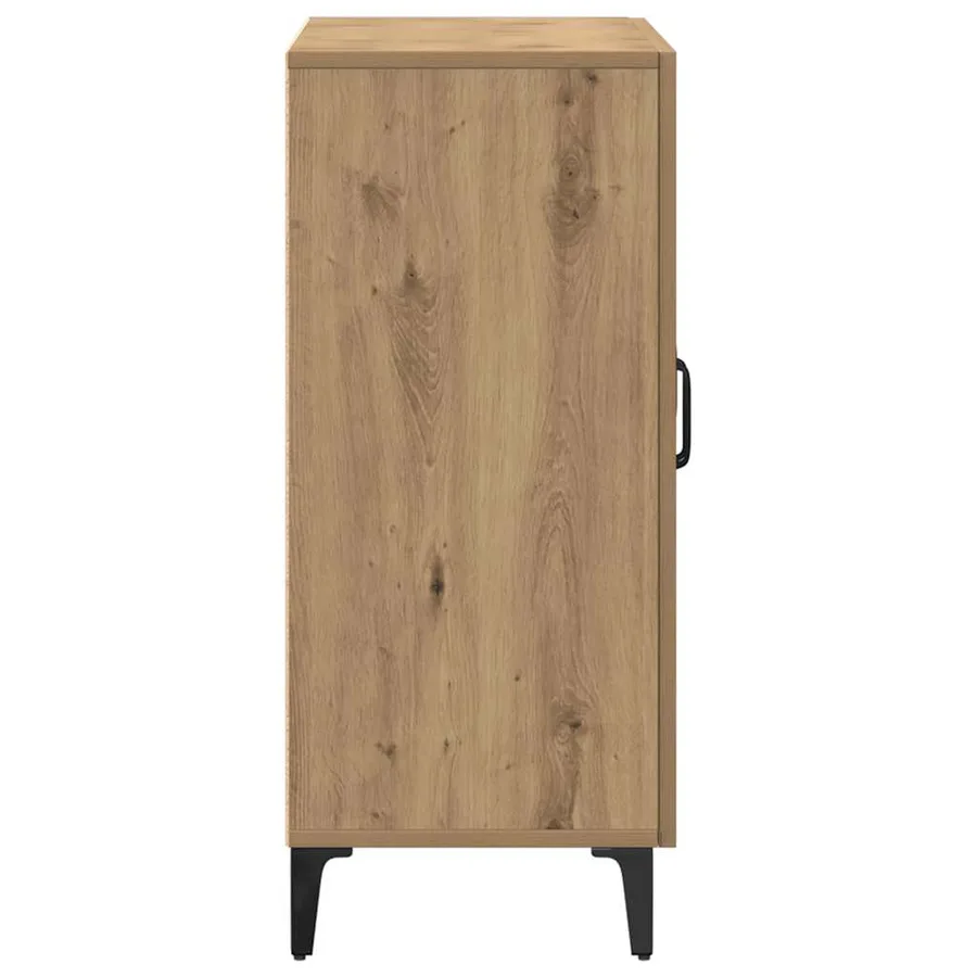 Buffet chêne artisanal 90x34x80 cm bois d'ingénierie - 6