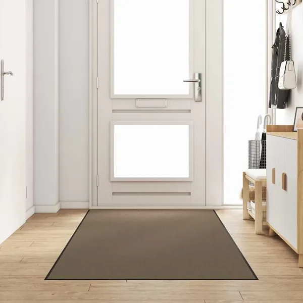 Tapis d'entrée Beige et Noir 120 x 250 cm 100% Polyamide