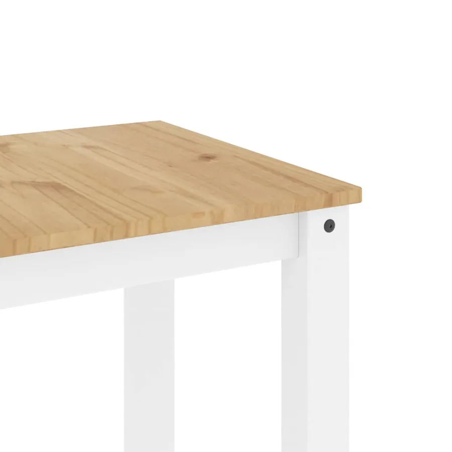 Ensemble à manger PANAMA 5 pcs blanc bois de pin massif - 10