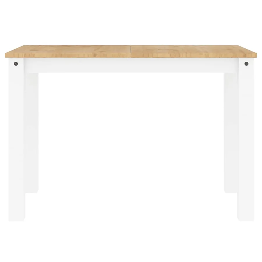 Ensemble à manger PANAMA 5 pcs blanc bois de pin massif - 8
